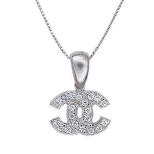New Popular Brand CZ Paved Cc Charm Pendant