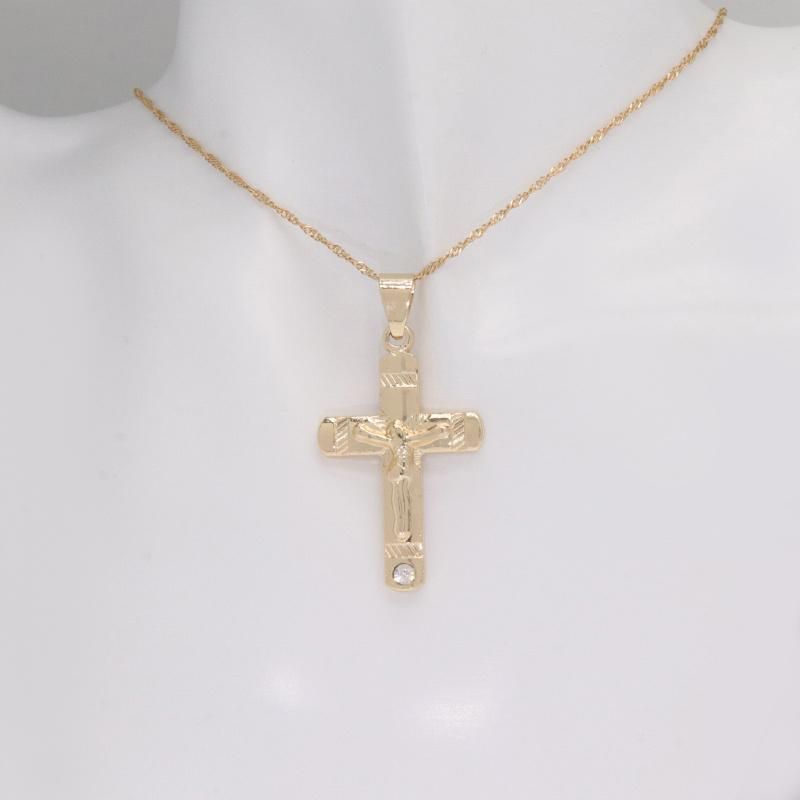 Wholesale High Quality Luxury 18K Religious Cross Pendant Fashion Necklace