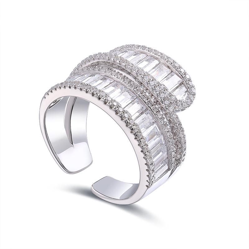 925 Silver Fashion Accessories Fashion Jewelry Hip Hop Elegant Jewellery Cubic Zirconia Moissanite Factory Wholesale Ring