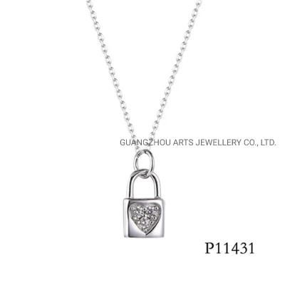 Valentine&prime;s Gift Fashion Silver Lock Necklace