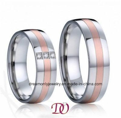 Red Color Steel Ring Polish and Matte Stainless Steel Ring