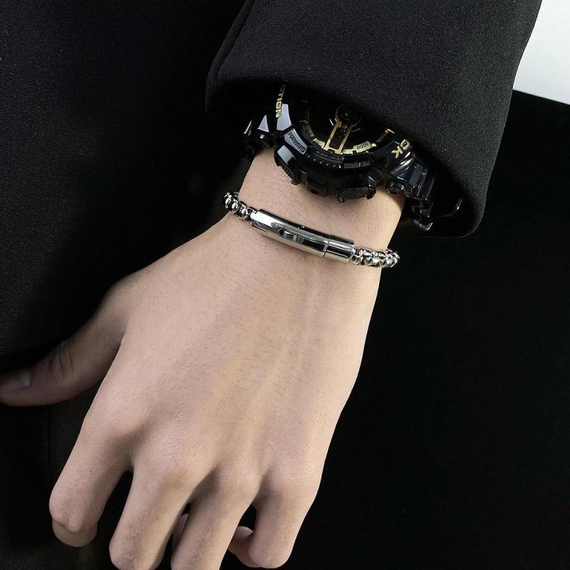 Link Chain Stainless Steel Bracelets Wristband Bangle Bracelets Fashion Jewelry for Mens