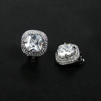 Cubic Zirconia Stud Earring, Sterling Silver Earring (JC-0077)