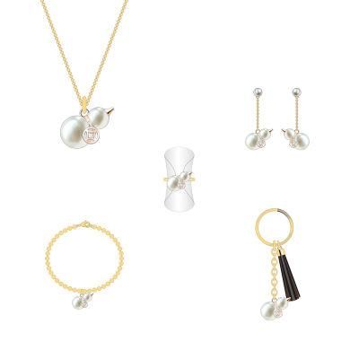 Promotional Polarized Golden Gourd Shape Jewelry Set