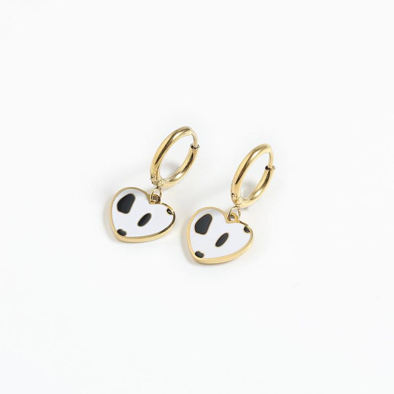 Manufacturer Custom 18K Gold Plated Fashion Jewelry High Quality 2022 Creative Earring Cute Cartoon Heart Pendant Earrings Wholesale