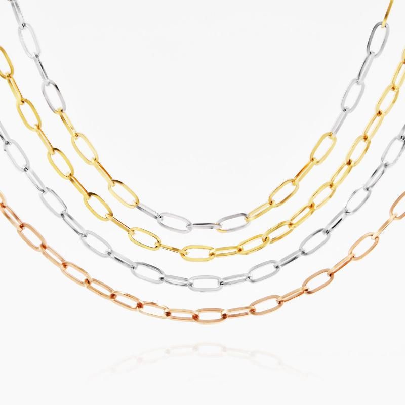 Wholesale Gold Plated Necklace Square Wire Cable Chain for Bracelet Necklace Jewelry Making