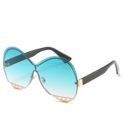 Wholesale Rimless Square Trendy Luxury Shades Women Sunglasses for Women