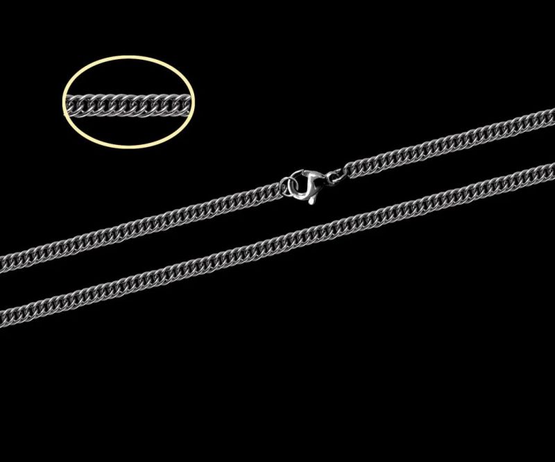 Fashion Men′s Curb Chain, 316L Steel Necklace (8.6mm GTAS12-230)
