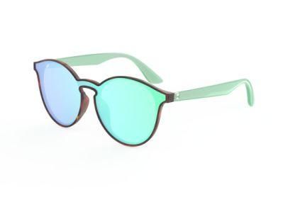 2022 One-Piece Fashion Polarized Sunglasses Round Plastic Frame