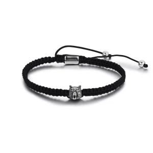 2021 Astofli Stainless Steel Lion Wolf Accessories Twisted Rope Bracelet for Men