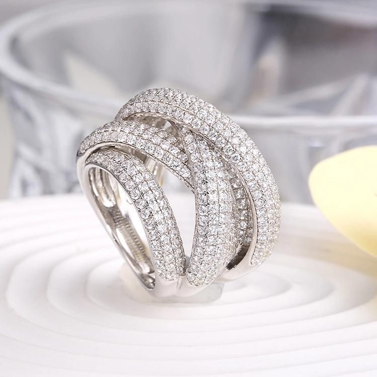 2022 Trendy Fashion Jewelry Fashion Accessories Hip Hop Jewellery Luxury Elegant Cubic Zirconia Moissanite Ring