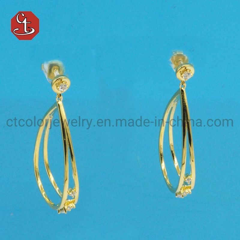 Women Special Plain Round Circle Triangle Line Rhodium plated Small Ball Mat Silver Jewelry