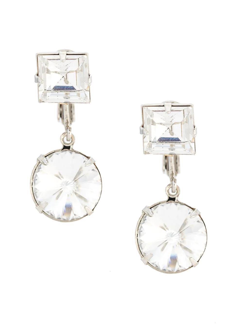 Fashion Metal Geometric Crystal Earrings Jewelry