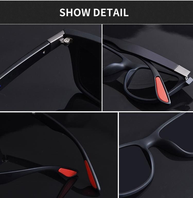 Factory OEM ODM Custom Design Men Women Classic Square Plastic Driving Sun Glasses Male Fashion Black Shades UV400 Polarized Sunglasses