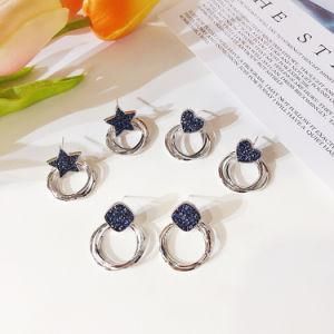 Hot Selling Top Quality New Trendy Jewelry Earrings Beaded Clip on Gold Plated Diamond Sterling Silver Earrings