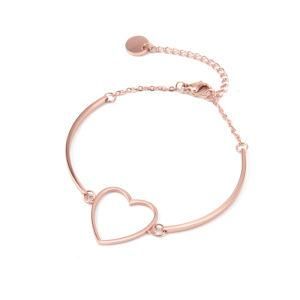 Fashion Design Adjustable Women Jewelry Stainless Steel Heart Love Bracelet