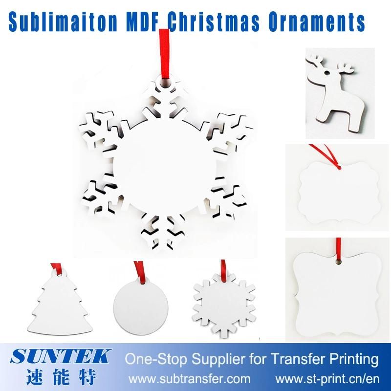 Ball Shape-Both Sides Printable MDF Christmas Ornaments