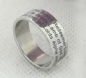 Stainless Steel Ring with Letter (RZ4100)