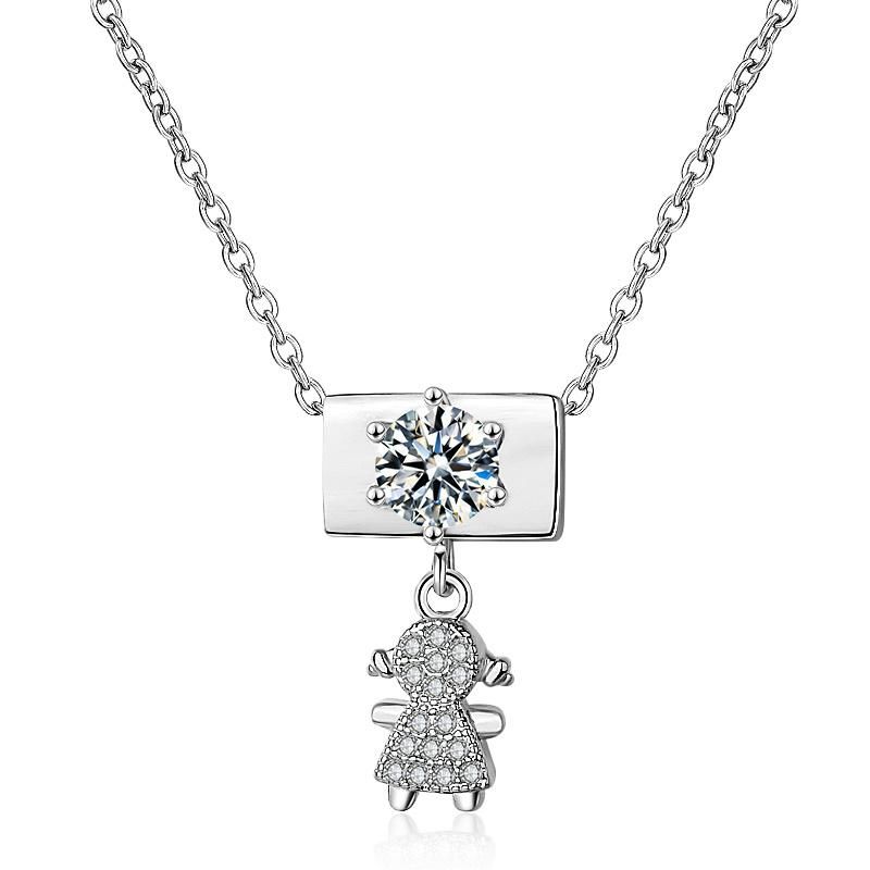 2020 Best Selling CZ 18K Solid Gold Pendant Necklace Sets Chain Jewelry
