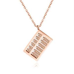 Gold-Plated Stainless Steel Creative Abacus Necklace