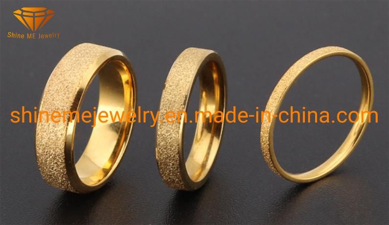 316L IP Gold Matte Top Body Jewelry Titanium Jewelry Stainless Steel Jewelry Finger Ring SSR1943