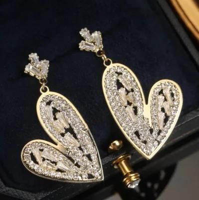 Fashion Classic Simple Wild Exquisite Goddess Heart Drop Earrings Jewelry
