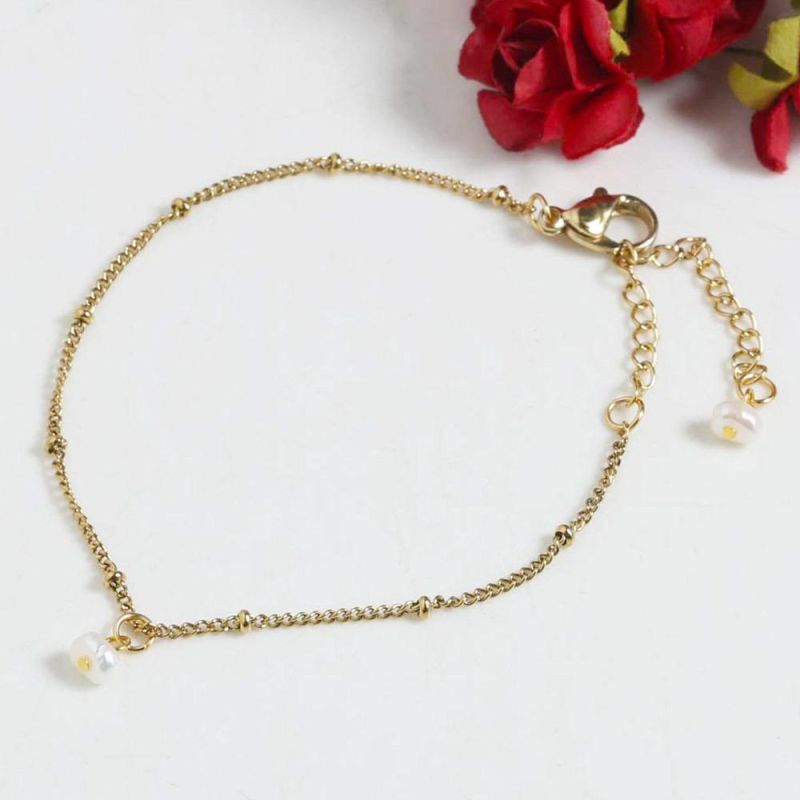 Manufacturer Custom Bracelet High Quality Fashion Popular Fashion jewellery Women Chain Pearl Bracelet Jewelry Gold Plated Wholesale