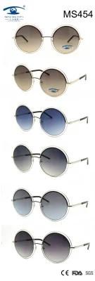 New Product Cute Round Shape Metal Sunglasses (MS454)