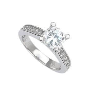Palmbeach CZ Sterling Silver Round-Cut Cubic Zirconia Ring Classic CZ