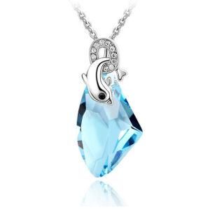 Dolphin Pendant Crystal Necklace Fashion Jewelry