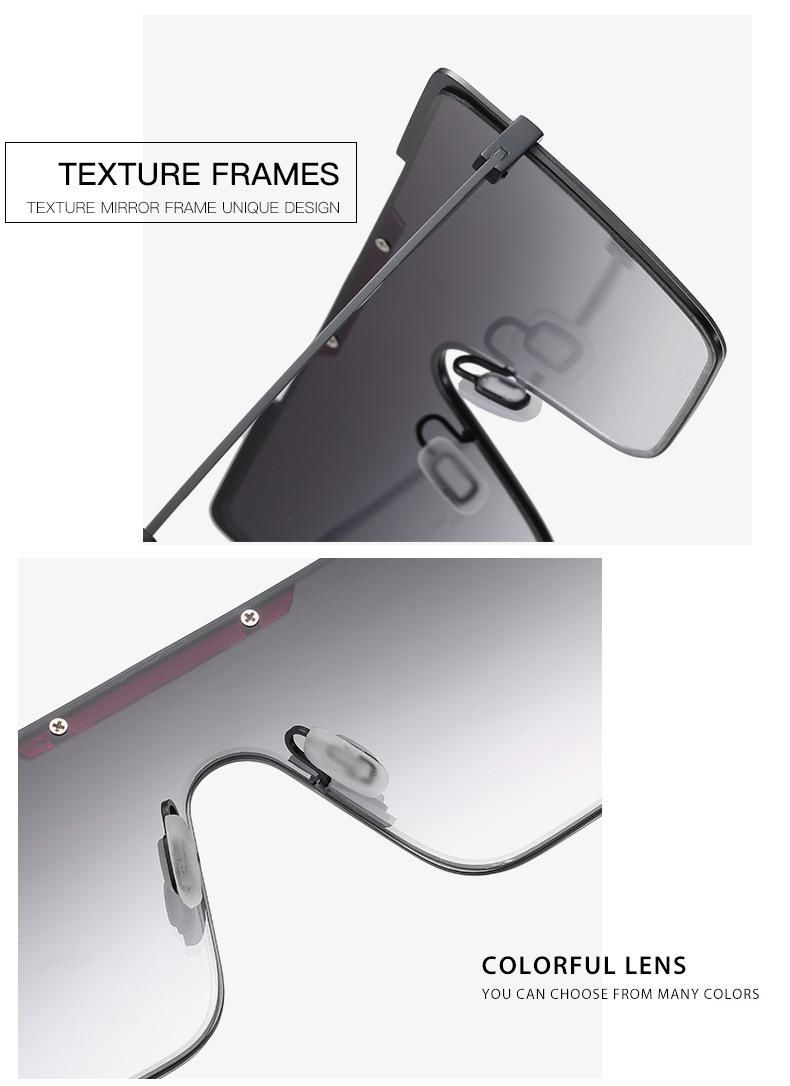 2020 Desinger Square Metal Sunglasses