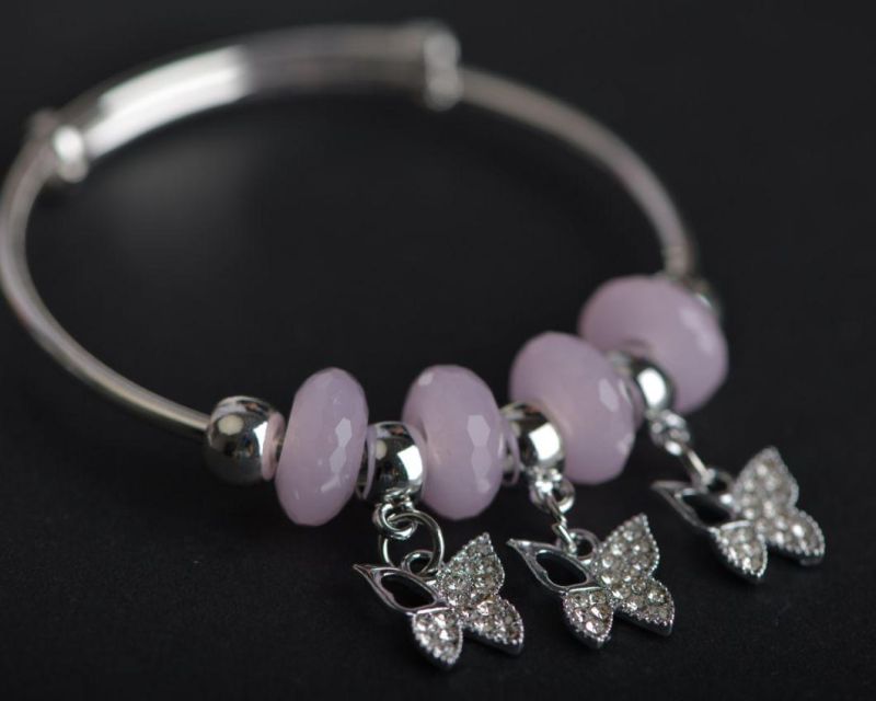 Charm Bracelet with Crystal Pendant
