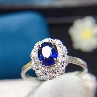 Without Burning Royal Blue Sapphire Ring Fashion Jewelry