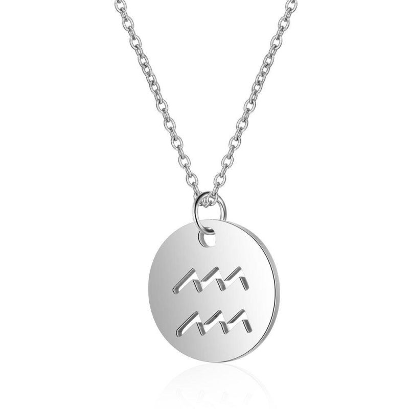 Manufacturer Custom Engrave Fashion Jewelry High Quality Waterproof Top Ranking Carved jewellery Stainless Steel Letter Necklace