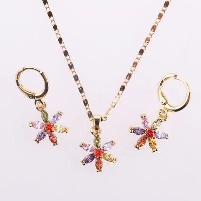 Costume Hengdian Wholesale Fashion Imitation Gold Plated Jewelry with Earring Sets Pendant Necklace