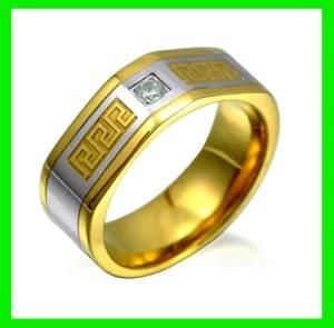 2012 Single Stone Stainless Steel Jewellery Ring (TPSR645)