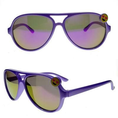 Pilot Style PC Kids Sunglasses with Emoji
