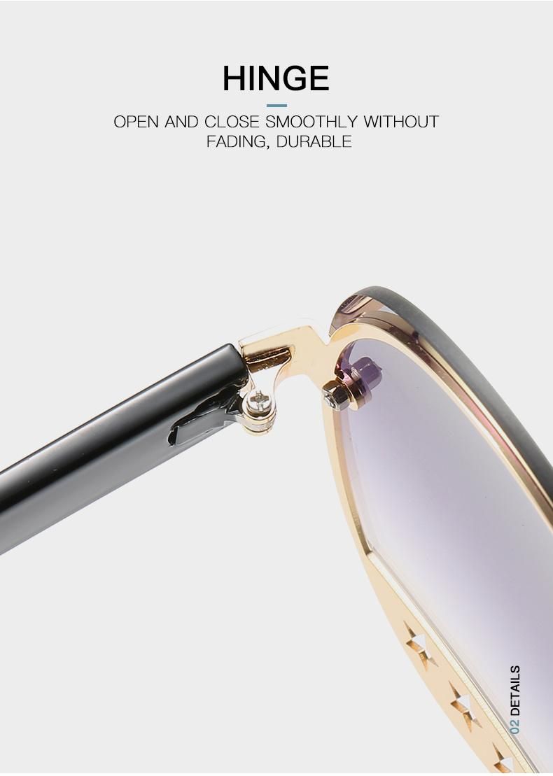 Wholesale Rimless Square Trendy Luxury Shades Women Sunglasses for Women