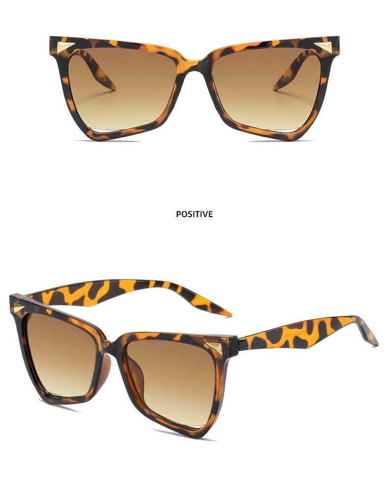 2022 Fashion Rainbow Sunglasses Cat Eye Large Frame Jelly Sunglasses