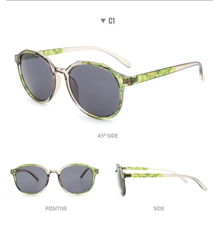 2022 Newest Design Colorful Frame Contrast Pattern Fashion Over Sunglasses High Quality Luxury Sun Glasses Custom Logo