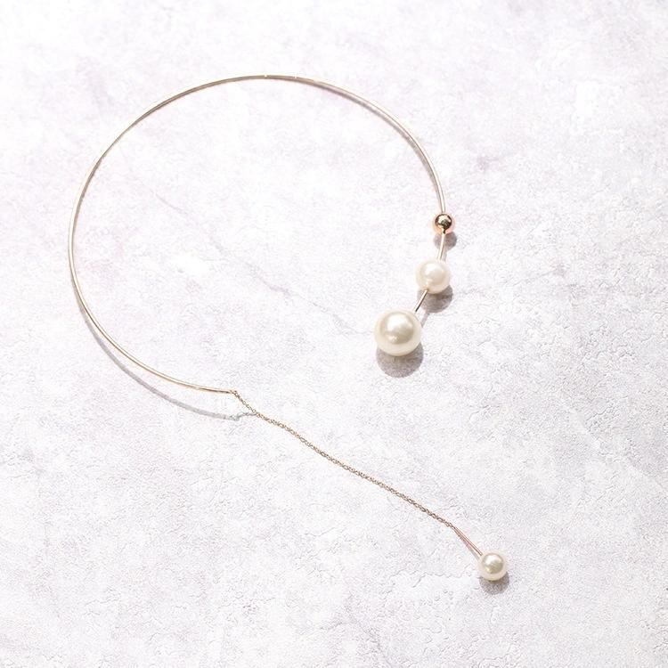 Elegant Big White Imitation Pearl Choker Necklace Clavicle Chain Fashion Necklace for Women Wedding Jewelry Collar 2022 New Dropshipping Wholesale