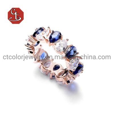 Cubic Zirconia Silver or Brass Ring Fashion Custom Jewellery Hot sales Luxury Ring fro Women Luxury Silver Jewelry