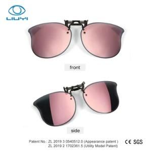 UV400 Polarized Hot Sale Clip on Sunglasses with Flip-up Function Lightweight From Factory for Woman OEM or ODM Model J3116-S1