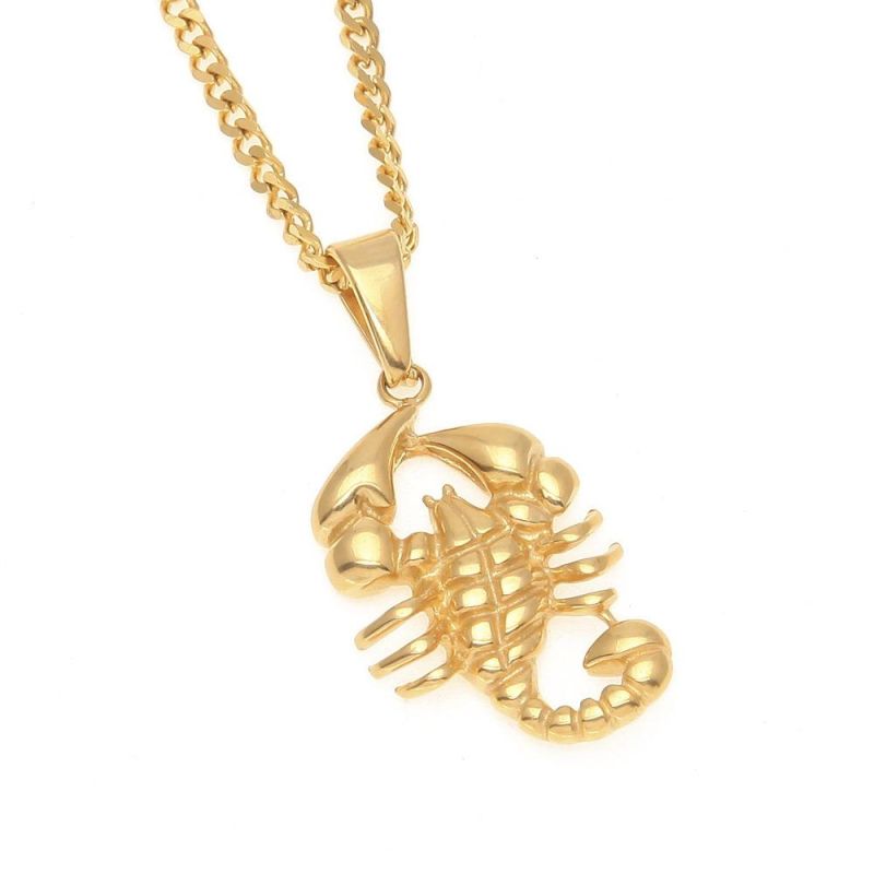 Hip-Hop Vacuum Color-Protected Electroplated Stainless Steel Pendant Neckalce