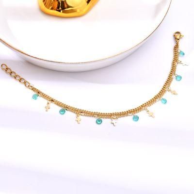 Delicate Chain Stacking Bracelet for Women with Gold Layering Bracelet for Gift