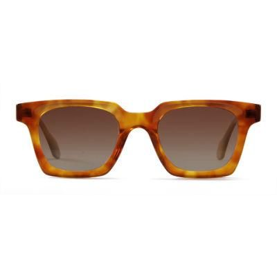 China Wholesale Handmade Acetate Frames Big Square Thick Men Eyewear America Style Unisex Sunglass