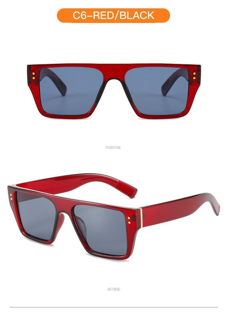 Women Lady Hot Sale China Factory Sun Glasses UV400 Lenses Colorful Square Frame Trendy Fashion Sunglasses Wholesale Sunglass