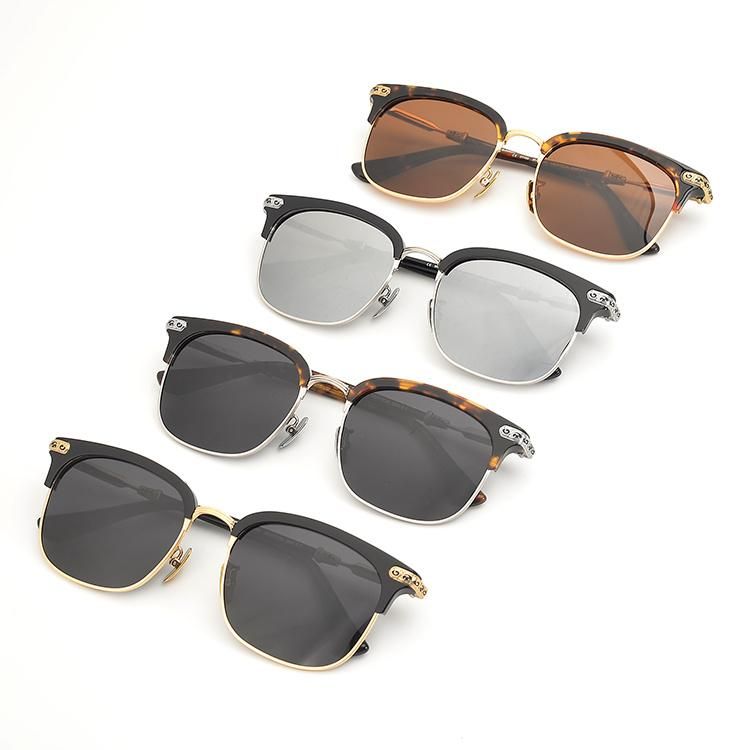 2022 Latest Fashion Half Rim Polarized Custom Logo Sunglasses for Unisex