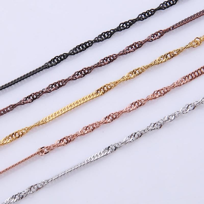 Stainless Steel Necklace Bracelet Fashion Design Cable Chain with Wave
