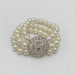 Fabulous Multilayer Beads Bracelet with Glass Stone